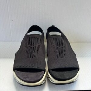 Remonte Black Knit Open Toe Comfort Sandals Slides Women's Shoes